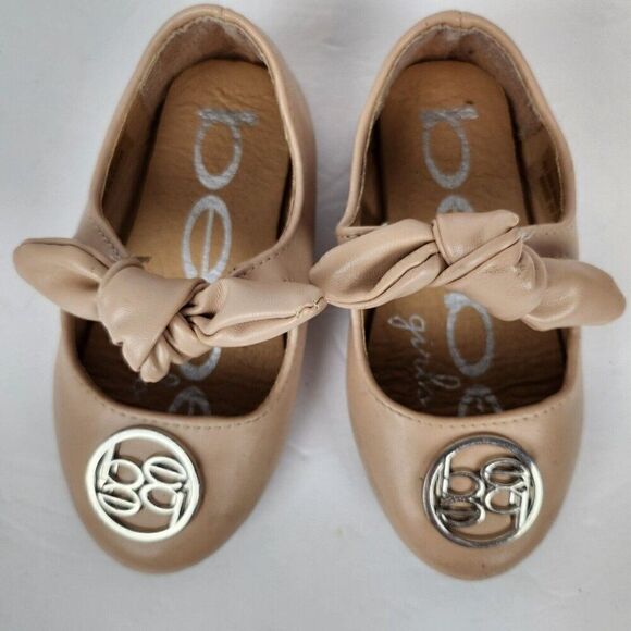 Bebe Girls Pink Ballet Flats Logo Shoes Slip On Infant Toddler Girls size 6 - Picture 7 of 8